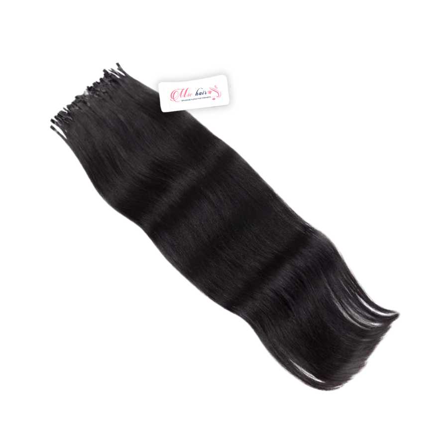 flat tip hair extensions black color