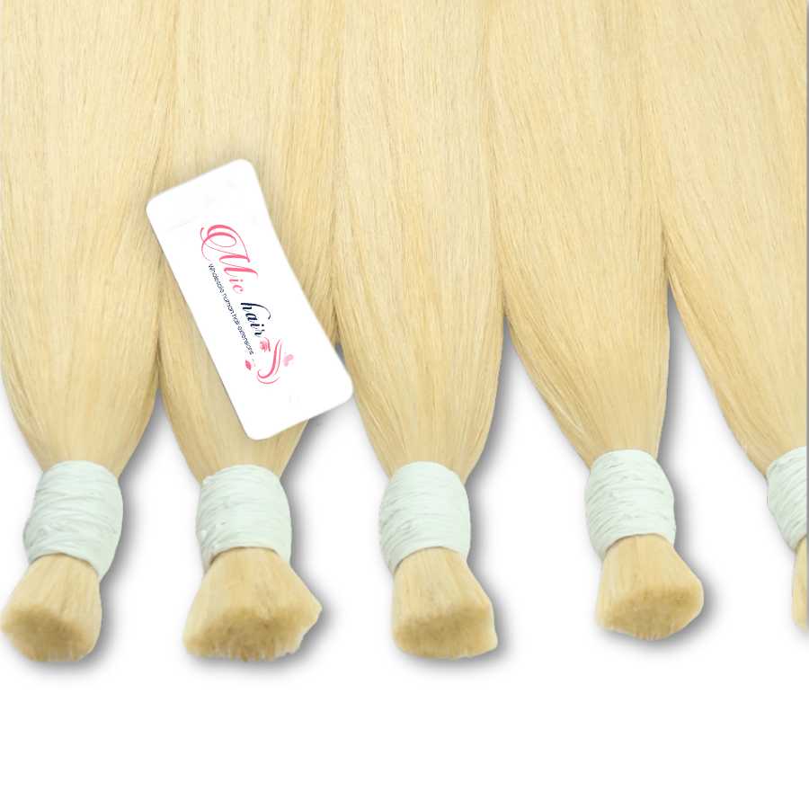 Wholesale Vietnamese Virgin Bulk Hair Blonde Color Straight #613