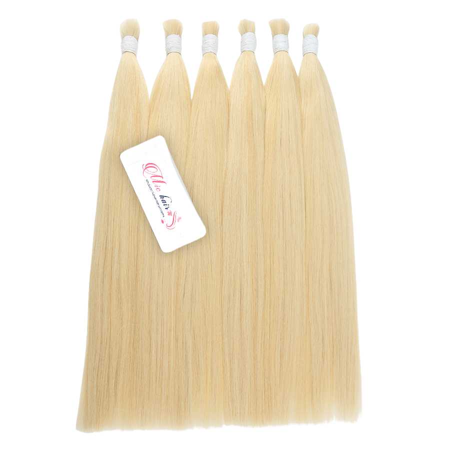 Wholesale Vietnamese Virgin Bulk Hair Blonde Color Straight #613