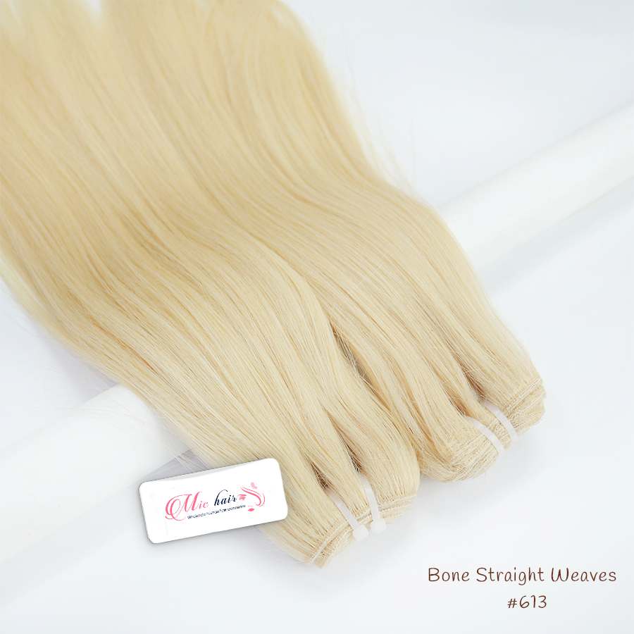 Blonde-Bone-Straight-Weft-Hair 