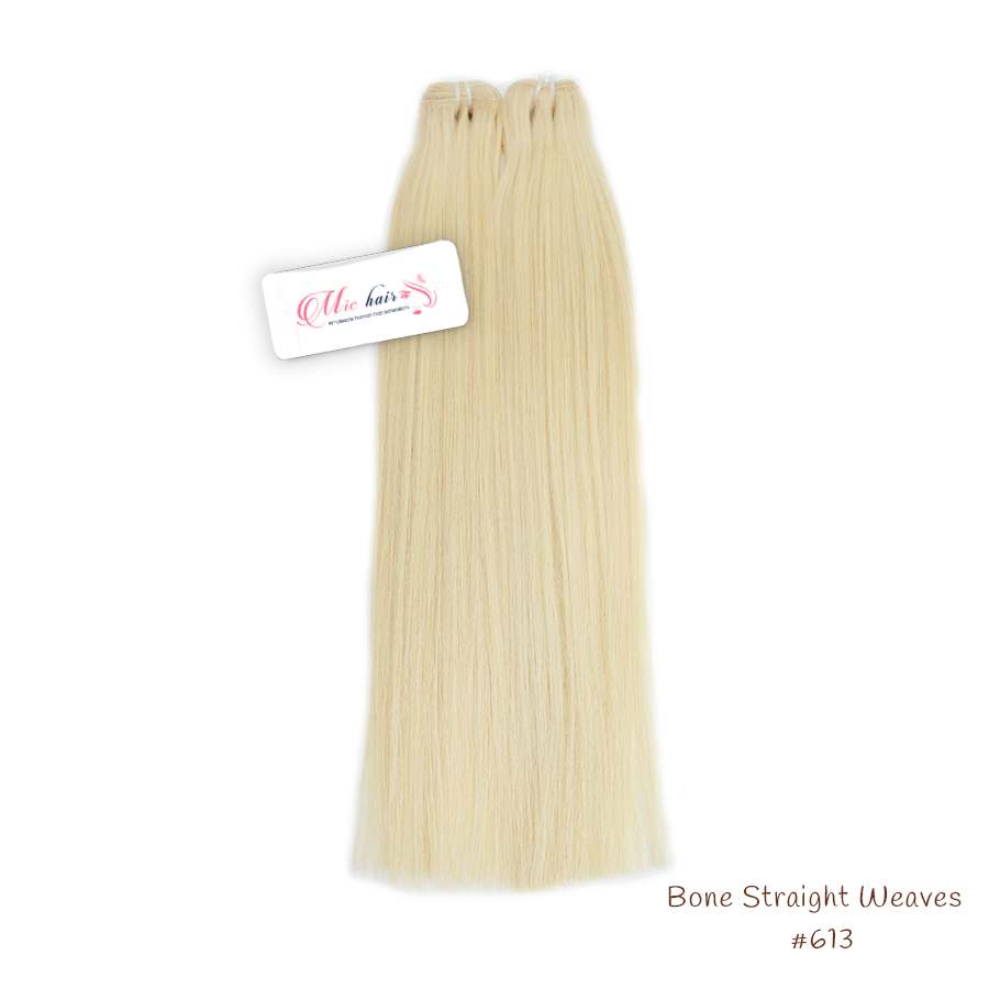 Blonde-Bone-Straight-Weft-Hair 