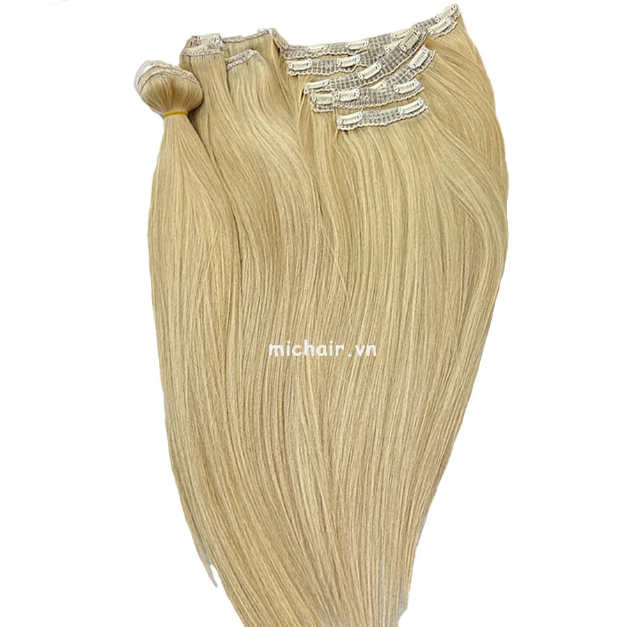 blonde-straight-clip-in-human-hair-extensions